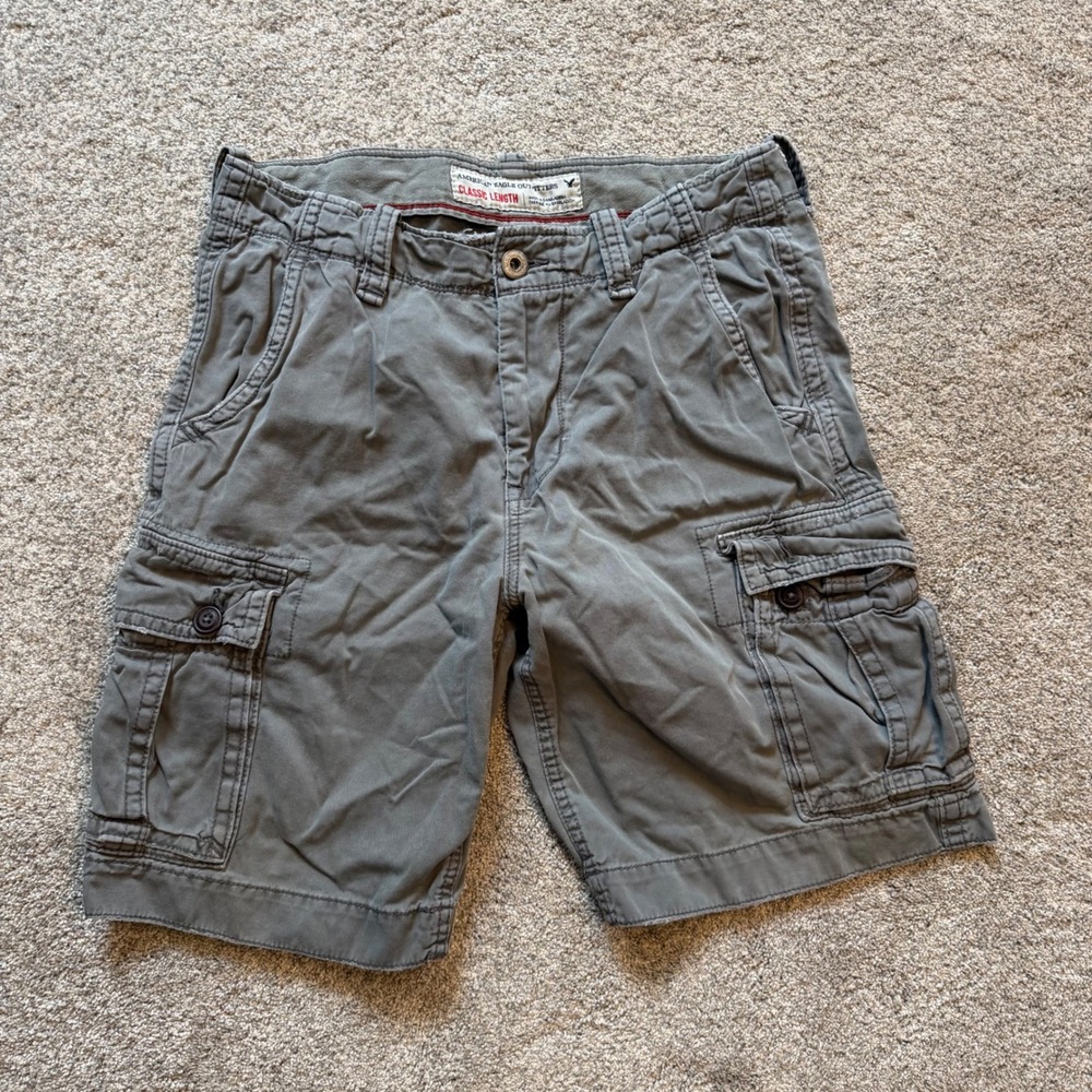 Baggy y2K American Eagle Outfitters Mens Classic Cotton Cargo Shorts Size 32